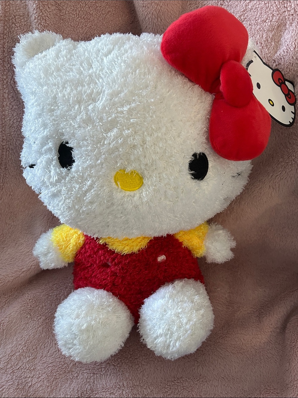 Hello Kitty White Plush with Red Bow and Outfit